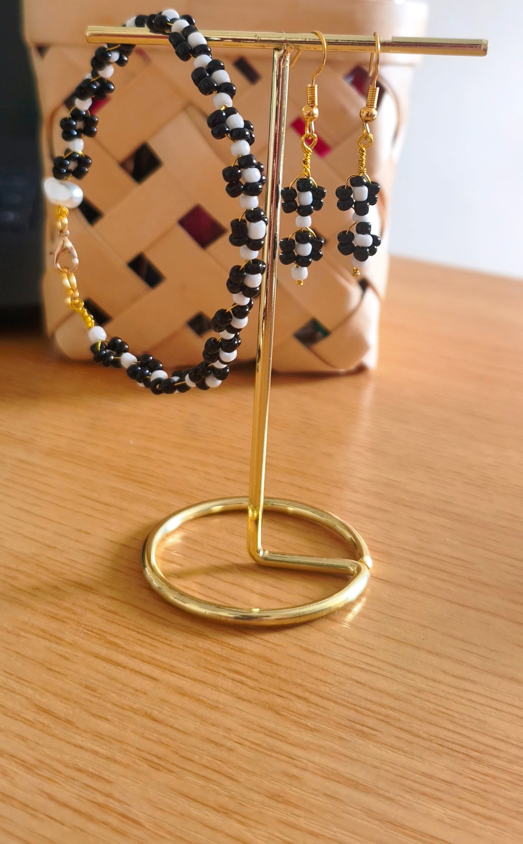 🤍🖤The St Piran’s Set: Earrings & Bracelet✨