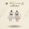🎃Spooky Ghost Cat Earrings 👻