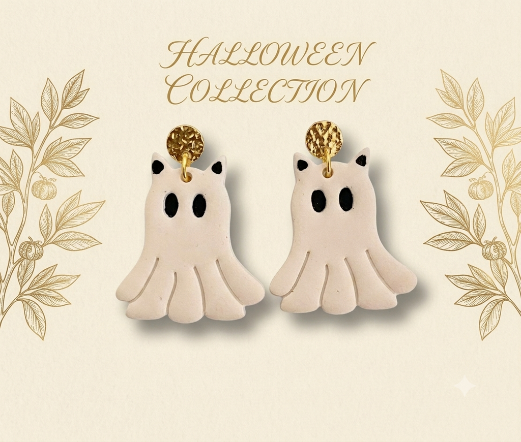 👻Adorable Ghost Cat Earrings♥️