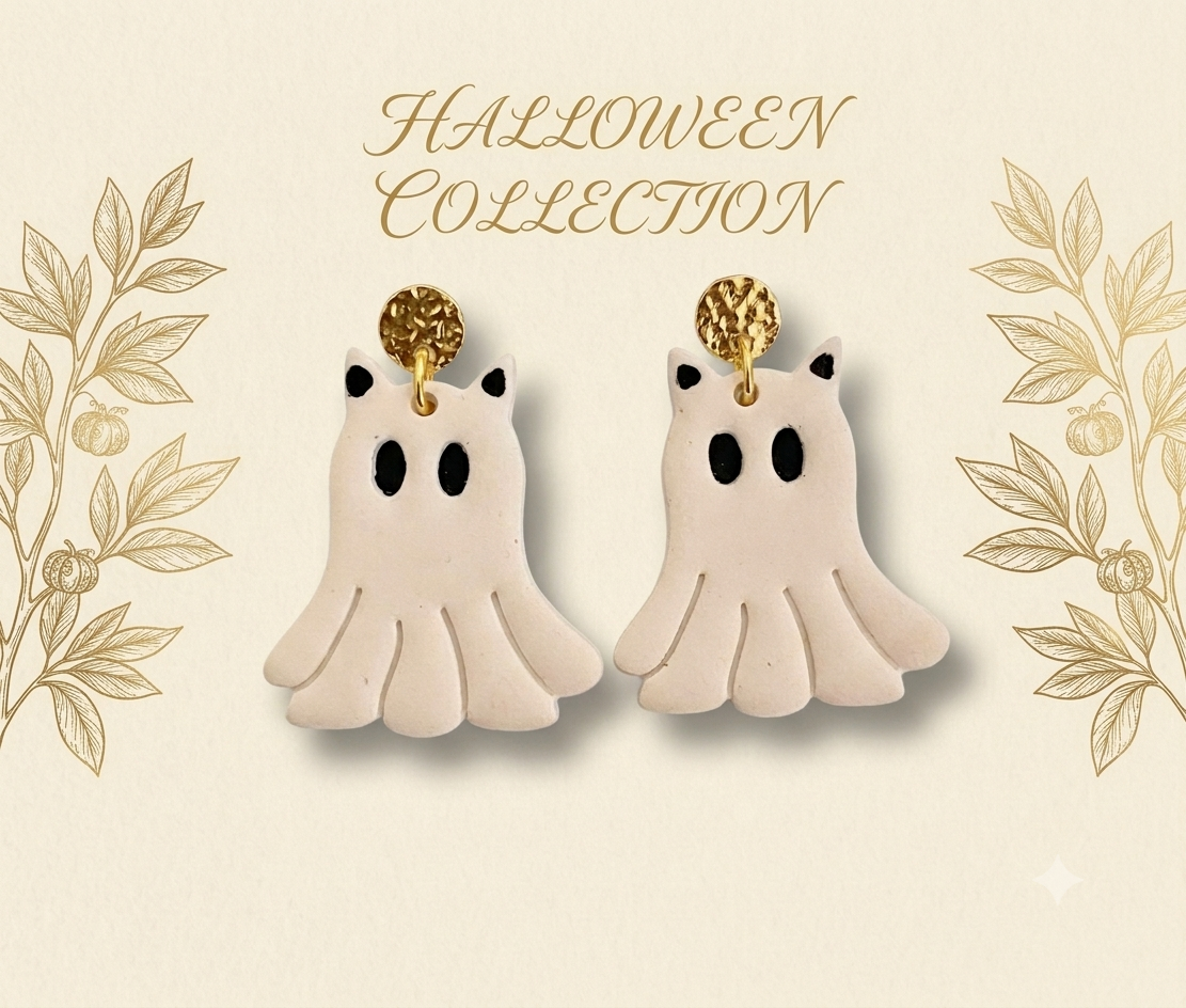 👻Adorable Ghost Cat Earrings♥️